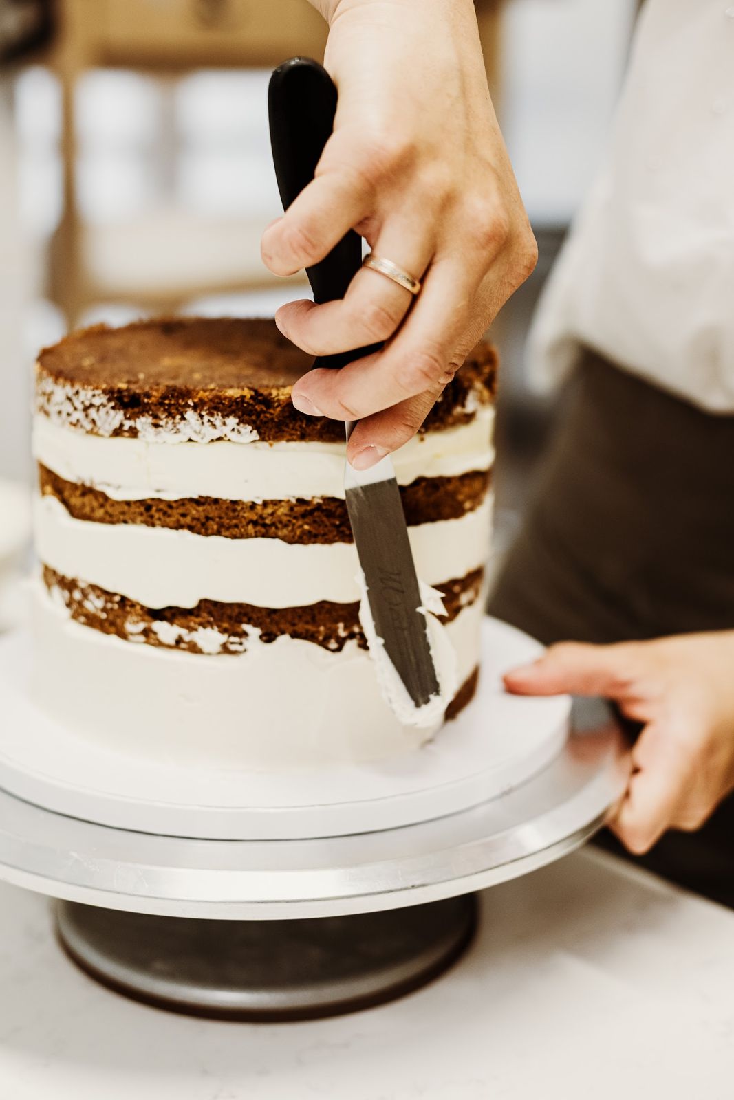 Naked cake szeletelése