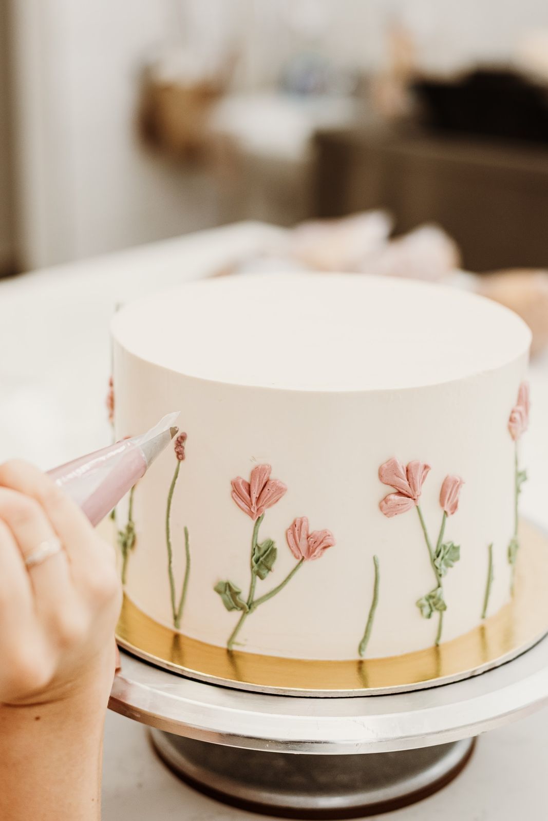 Virágos design torta